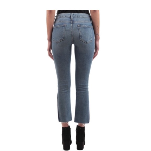 Frame Le crop mini boot in Gusset color. Raw edge - Picture 3 of 4